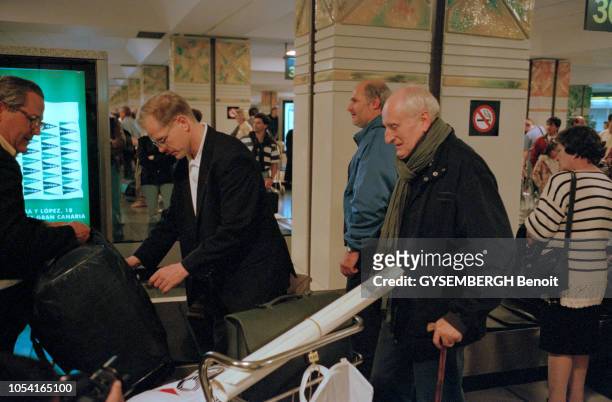 Iles Canaries, Espagne, novembre 1995 --- Jean-François DENIAU s'apprête à tenter à 67 ans, après un triple pontage, la traversée transatlantique...