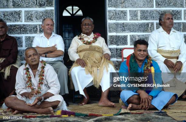 Wallis-et-Futuna, janvier 1997 --- Wallis-et-Futuna, territoire d'outre-mer français situé dans l'hémisphère sud. Cérémonies avec les deux rois de...