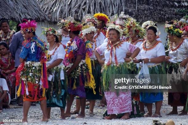 Wallis-et-Futuna, janvier 1997 --- Wallis-et-Futuna, territoire d'outre-mer français situé dans l'hémisphère sud. Cérémonies avec les deux rois de...