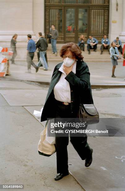 Etats-Unis, New York, automne 2001 : ambiance à Manhattan près de deux mois après les attentats islamistes du 11 septembre 2001 contre les tours du...