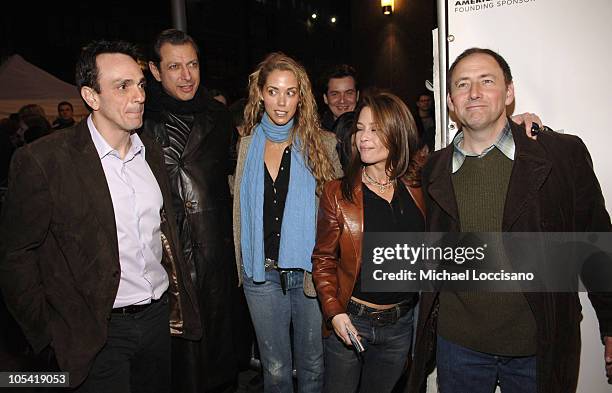 Hank Azaria, Jeff Goldblum, Elizabeth Berkley, Julie Warner, Producer, and Arye Gross