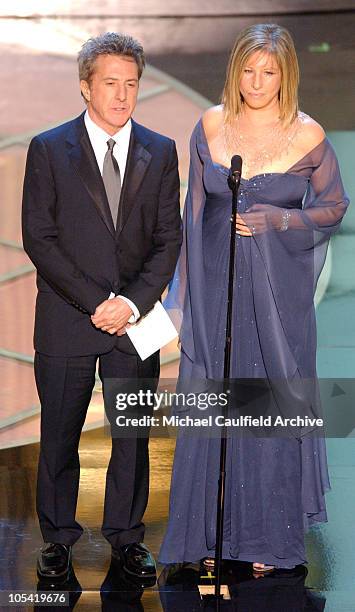 Dustin Hoffman and Barbra Streisand, presenters Best Picture