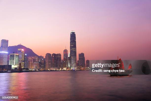 hong kong victoria harbor - wan chai stock pictures, royalty-free photos & images