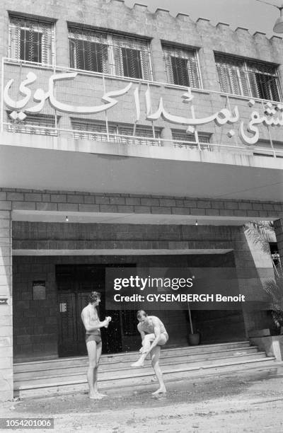 Beyrouth, Liban, octobre 1978 --- Affrontements entre l'armée syrienne et les milices chrétiennes dans le Liban divisé par la guerre civile. Ici,...