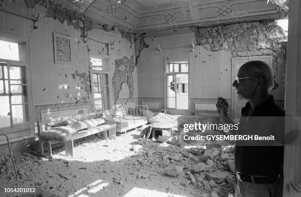 Beyrouth, Liban, octobre 1978 --- Affrontements entre l'armée syrienne et les milices chrétiennes dans le Liban divisé par la guerre civile. Ici,...