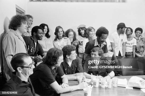 Etats Unis, Nashville , 1981 --- Les condamnés à mort du pénitencier de Nashville se retrouvent chaque trimestre pour dîner ensemble avec leurs...