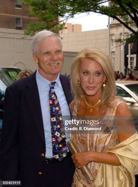 Ted Turner and Rebecca Stewart during "Monster-In-Law" Atlanta Screening to Benefit G-CAPP at FOX Theater in Atlanta, Georgia, United States.