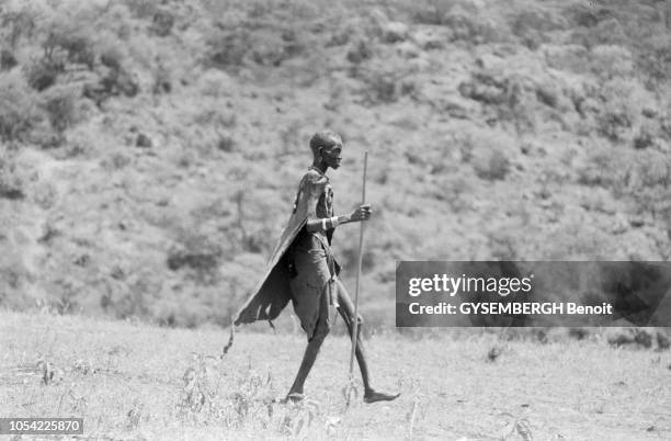 Ouganda , août 1980 --- Face à la catastrophe humanitaire en cours dans la province du Karamoja, où sévit une famine causée par la sècheresse et les...