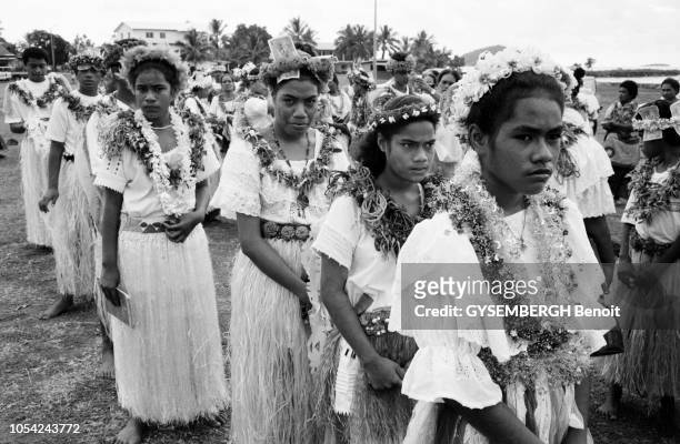 Wallis, 1996 --- L'archipel de Wallis-et-Futuna, territoire d'outre-mer français situé dans l'hémisphère sud, composé de trois îles principales,...