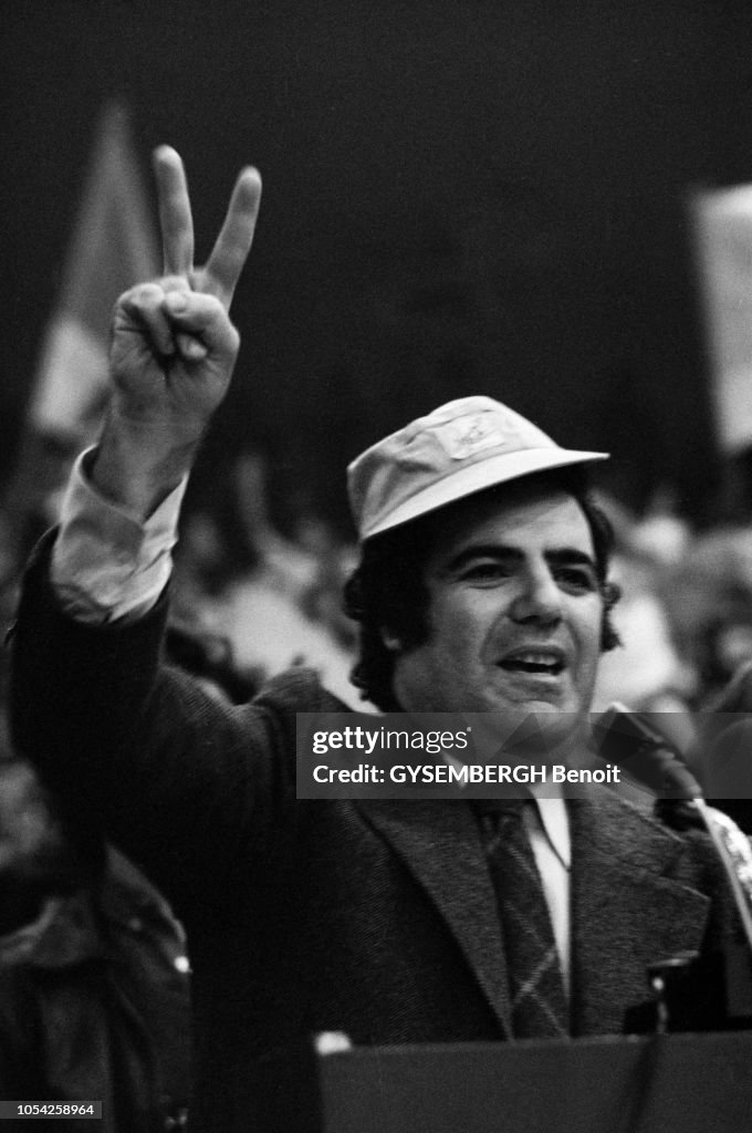 Lisbonne, Portugal, 22 avril 1975 Meeting électoral du Parti