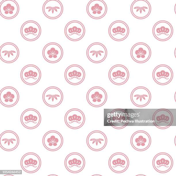 japanese traditional seamless pattern - bamboo material stock illustrations