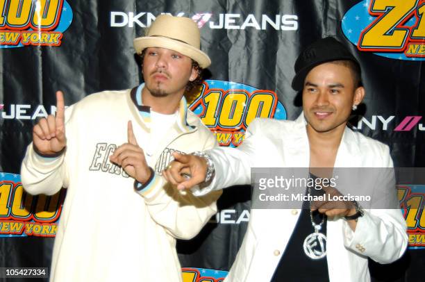 Baby Bash and Frankie J during Z100's Zootopia 2005 - Press Room at Continental Airlines Arena in Secaucus, New Jersey, United States.