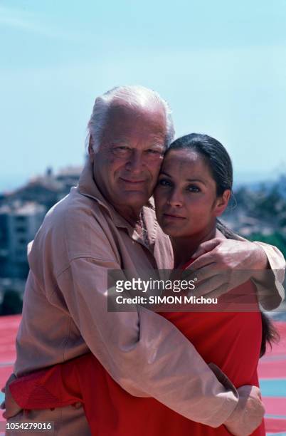 Saint-Paul-de-Vence, France - Mai 1978 - L'acteur autrichien et son épouse Margie SCHMITZ.