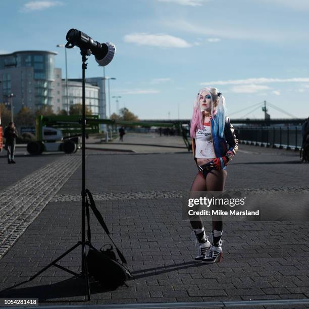 Lauren Higgins attends MCM London Comic Con 2018 at ExCel on October 27, 2018 in London, England.