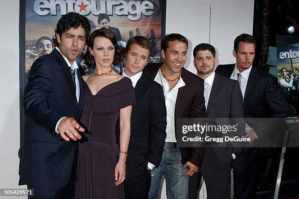 Cast members of "Entourage" during "Entourage" Season Two Los Angeles Premiere at El Capitan Theatre in Hollywood, California, United States.