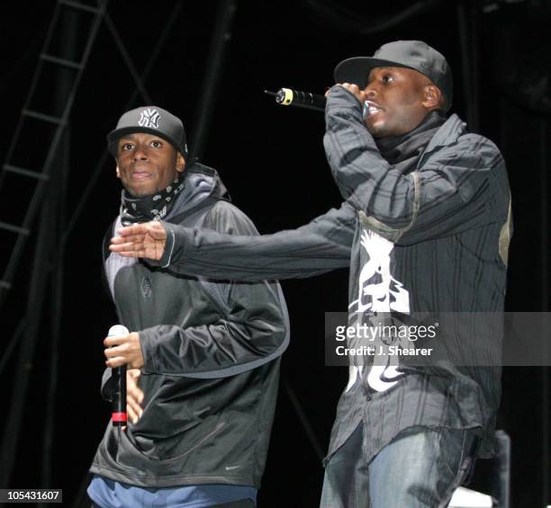 Mos Def and Talib Kweli of Black Star during 2005 Coachella Valley Music Festival - Day 2 at Empire Polo Fields in Indio, California, United States.