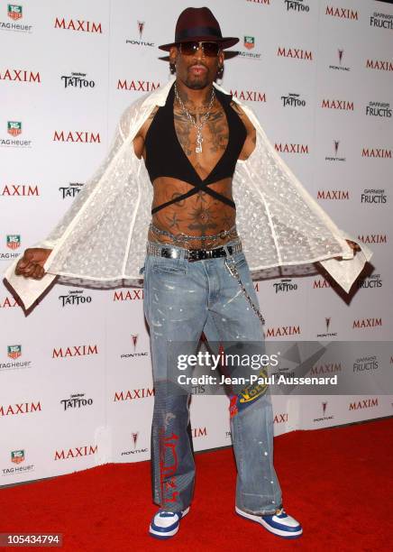 Dennis Rodman during Maxim Magazine's Hot 100 - Arrivals at Montmartre Lounge in Hollywood, California, United States.