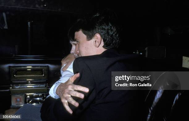 Gloria Vanderbilt and Anderson Cooper during Funeral for Gloria Vanderbilt's Son, Carter Cooper - July 26, 1988 at St. James Episcopal Church in New...
