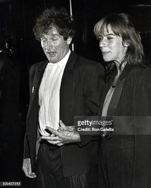 Robin Williams and Wife Valerie Williams during Electra Asylum Party For Richard Perry - November 2, 1981 at Rainbow Room in New York City, New York,...