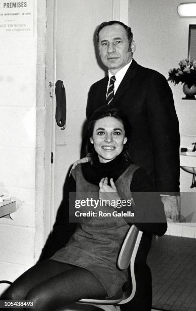 Anne Bancroft and husband Mel Brooks during "The Little Foxes" Broadway Opening Night at Vivian Beamont Theater in New York City, New York, United...