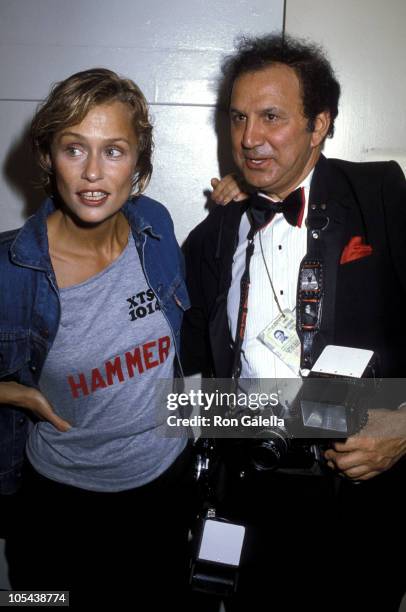 Lauren Hutton and Ron Galella during Lauren Hutton Opens in "Extremities" at Coronet Theater in Los Angeles, California, United States.