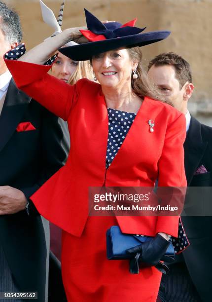 Jane Luedecke attends the wedding of Princess Eugenie of York and Jack Brooksbank at St George's Chapel on October 12, 2018 in Windsor, England.