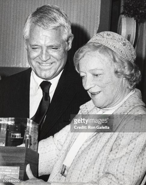 Cary Grant and Peggy Wood during 3rd Annual Straw Hat Awards at Tavern on the Green in New York City, New York, United States.