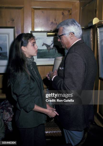 Cary Grant And Daughter Jennifer Grant during Ahmet Ertegun's Sunday Brunch at Fairfax Hotel in Washington D.C., United States.