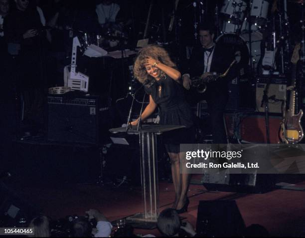 Tina Turner during 4th Annual Rock and Roll Hall of Fame Induction Ceremony, 1989 at Waldorf=Astoria in New York, New York, United States.