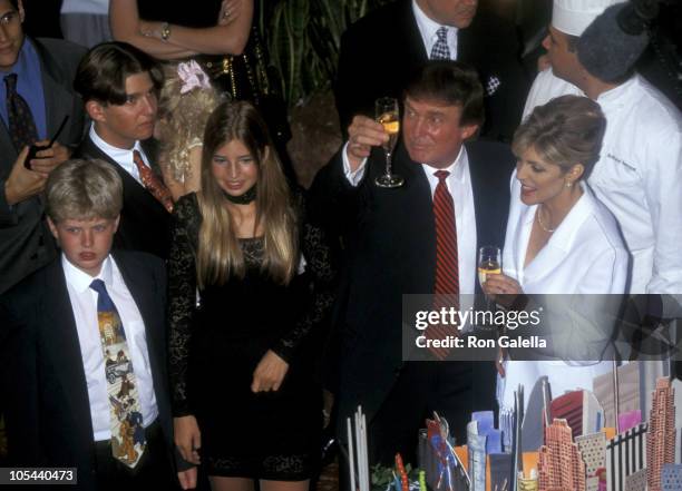 Eric Trump, Donald Trump Jr., Tiffany Trump, Ivanka Trump, Donald Trump, and Marla Maples