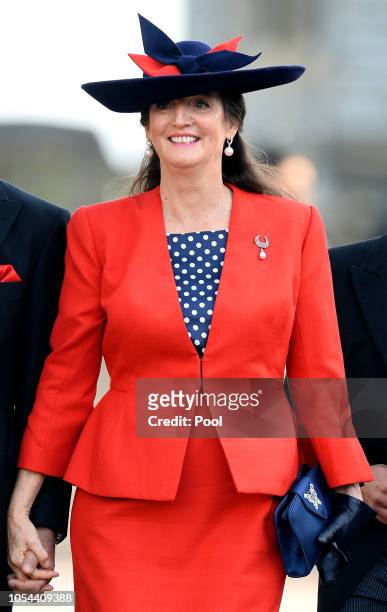 Jane Luedecke attends the wedding of Princess Eugenie of York and Jack Brooksbank at St George's Chapel on October 12, 2018 in Windsor, England.