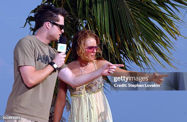 Damien Fahey and Lindsay Lohan during MTV Spring Break 2004 in Cancun, Mexico - Day 1 at "The City", Cancun in Cancun, Mexico.