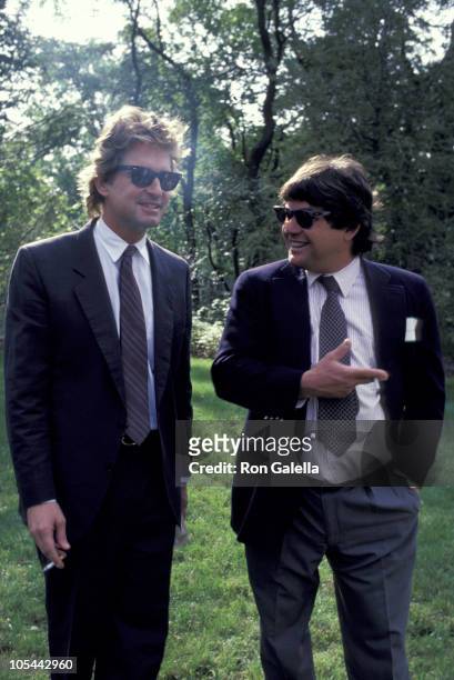 Michael Douglas and Jann Wenner during Strawberry Fields Dedication at Central Park in New York City, New York, United States.