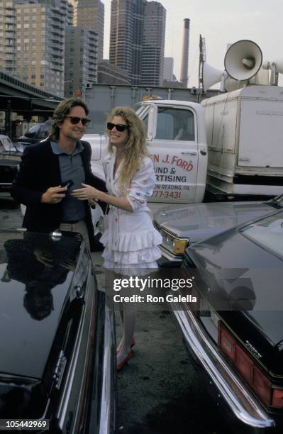 Michael Douglas and Diandra Douglas during 4th of July Cruise Party on the Trump Princess - July 4, 1988 at The Trump Princess in New York City, New...