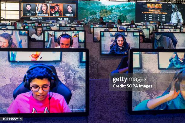 General view of the Paris Games Week during the game fair. The 2018 Paris games week fair is a video games exhibition from Versailles to Paris.