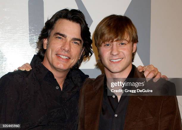 Peter Gallagher and Benjamin McKenzie during Fox TV "White Hot Winter" Network Party at Meson G Restaurant in Los Angeles, California, United States.