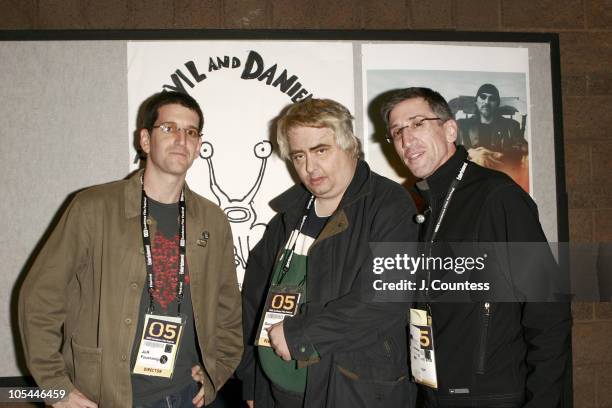 Jeff Feverzeig, director, Daniel Johnston and Henry S. Rosenthal, producer, of "Devil and Danel Johnston"