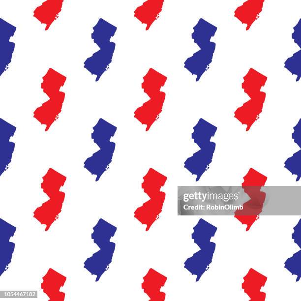 blue and red new jersey seamless pattern - election background stock illustrations