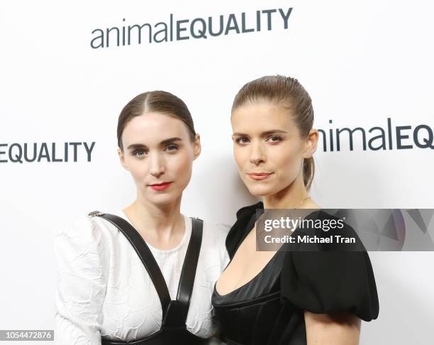 Rooney Mara and Kate Mara attend the Animal Equality's Inspiring Global Action Los Angeles Gala held at The Beverly Hilton Hotel on October 27, 2018...