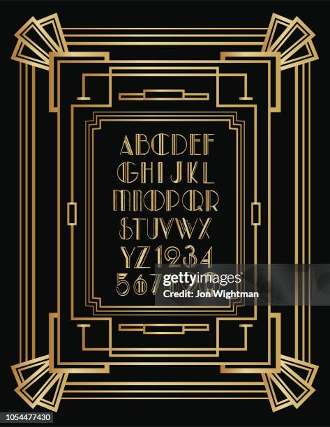art deco backgrounds - art deco pattern stock illustrations