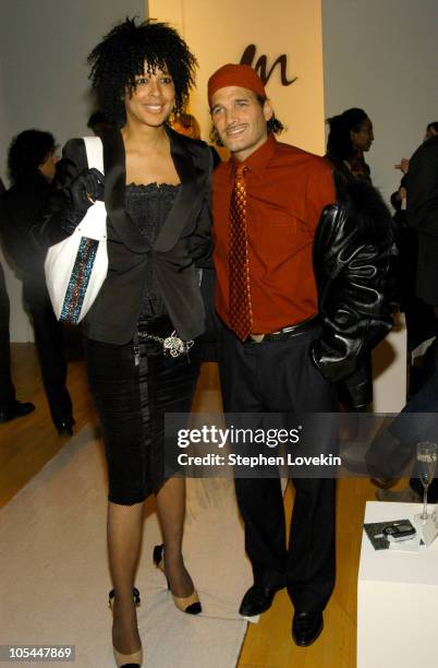 Suzanne Boyd and Phillip Bloch during Olympus Fashion Week Fall 2005 - Kai Milla - Front Row and Runway at The Newspace in New York City, NY, United...