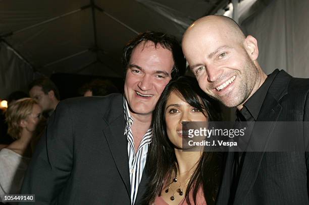 Quentin Tarantino, Salma Hayek and Marc Forster during The 20th Annual IFP Independent Spirit Awards - Green Room in Santa Monica, California, United...