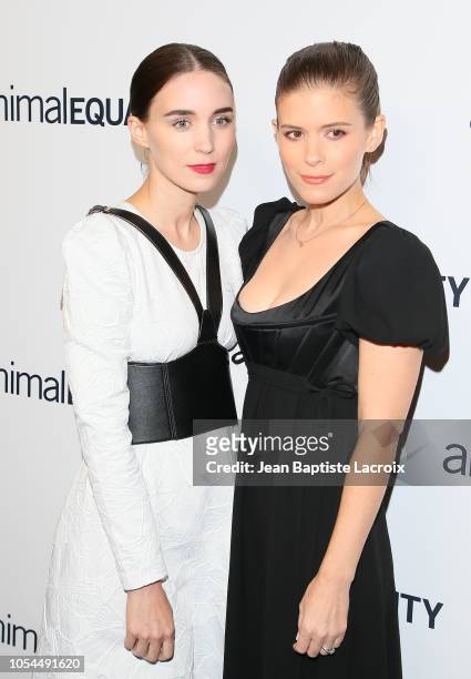 Rooney Mara and Kate Mara attend the Animal Equality's Inspiring Global Action Los Angeles Gala held at The Beverly Hilton Hotel on October 27, 2018...