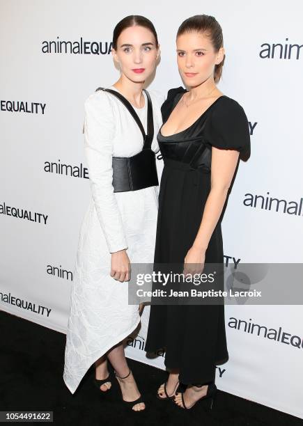 Rooney Mara and Kate Mara attend the Animal Equality's Inspiring Global Action Los Angeles Gala held at The Beverly Hilton Hotel on October 27, 2018...