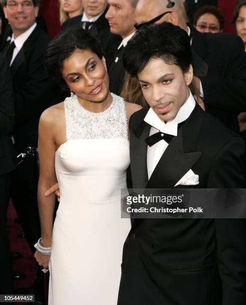 Prince and wife Manuela Testolini during The 77th Annual Academy Awards - Arrivals at Kodak Theatre in Los Angeles, California, United States.