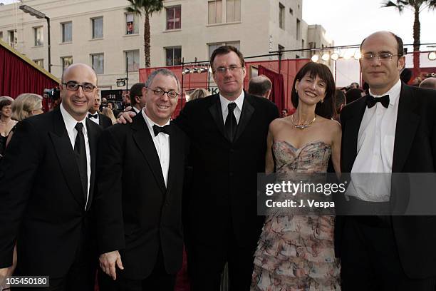 David Dinerstein of Paramount Classics, James Schamus of Focus Features, David Linde, Ruth Vitale and guest