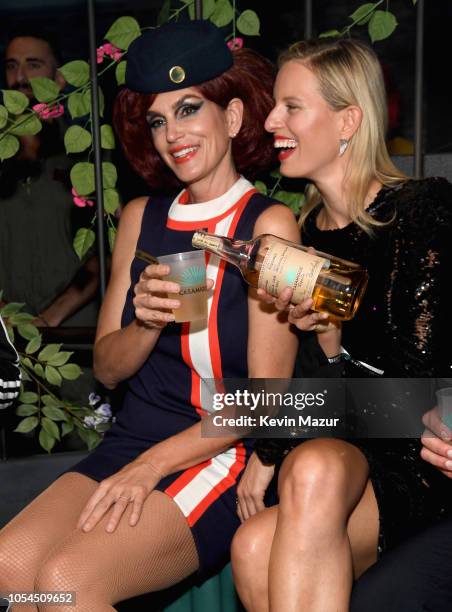 Cindy Crawford and Karolina Kurkova attend Casamigos Halloween party at CATCH Las Vegas at ARIA Resort & Casino on October 27, 2018 in Las Vegas,...