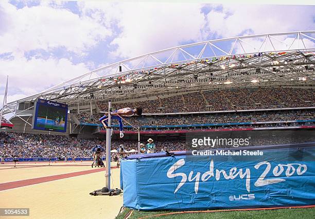 General view of the Womens Heptathlon High Jump at the Olympic Stadium on Day Eight of the Sydney 2000 Olympic Games in Sydney, Australia. \...