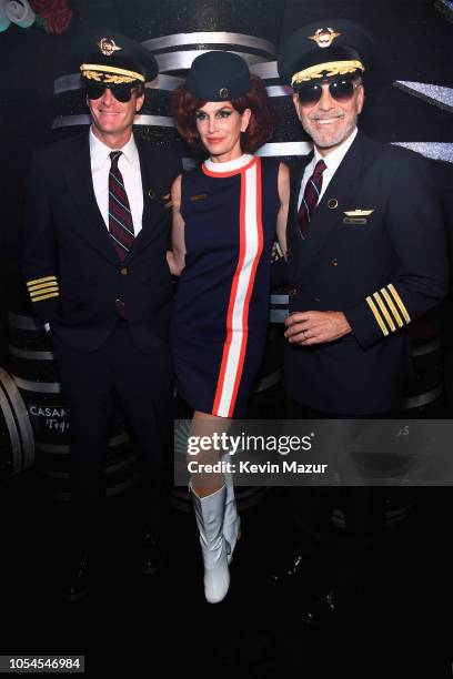 Rande Gerber, Cindy Crawford and George Clooney attend Casamigos Halloween party at CATCH Las Vegas at ARIA Resort & Casino on October 27, 2018 in...