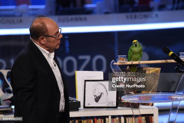 Actor Carlo Verdone guest the first evening of Portobello broadcast on Rai Uno after 31 years from its broadcast